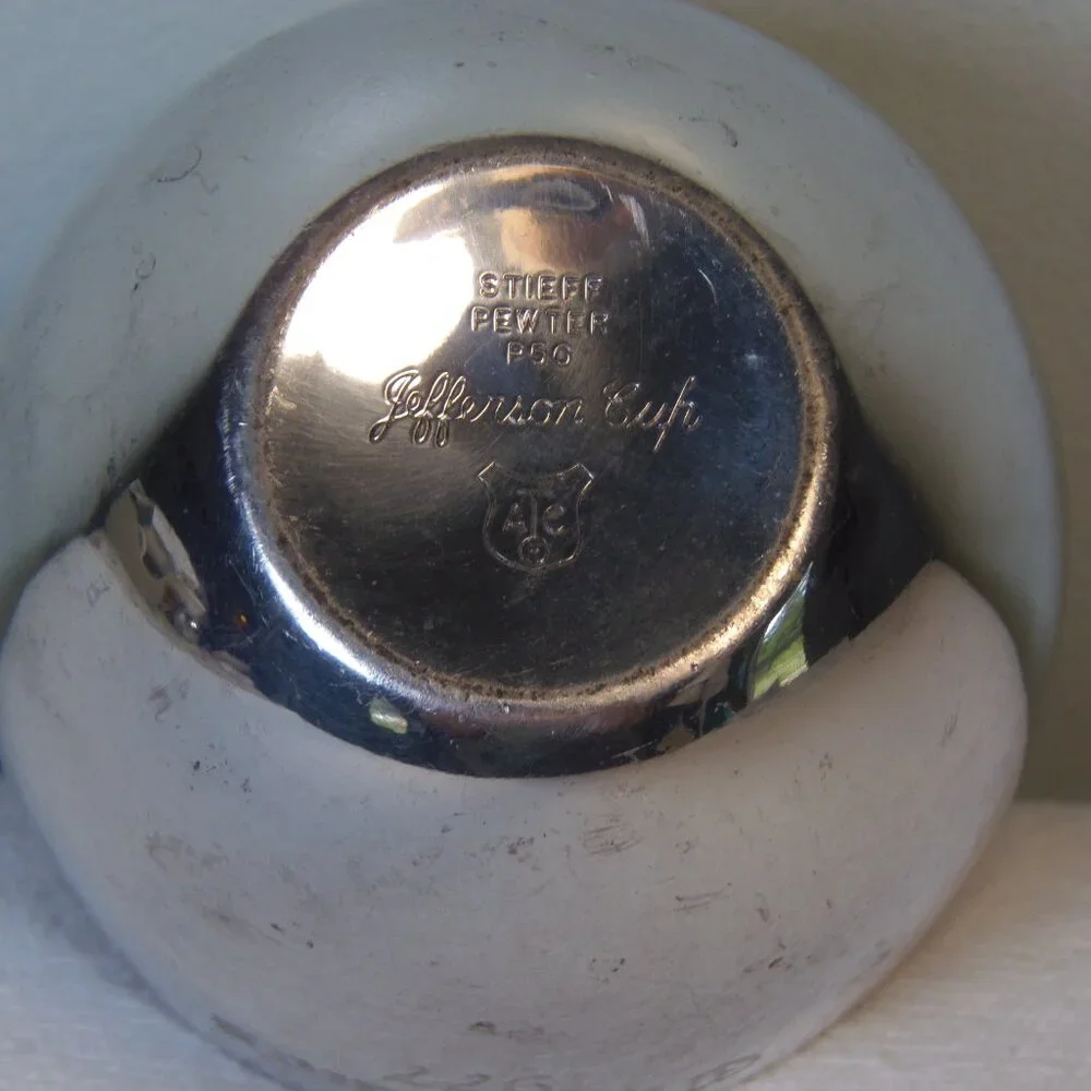 Stieff Pewter Jefferson‎ Cup/P50 Engraved Christmas 1977 Retro ModGoGo  This Cup